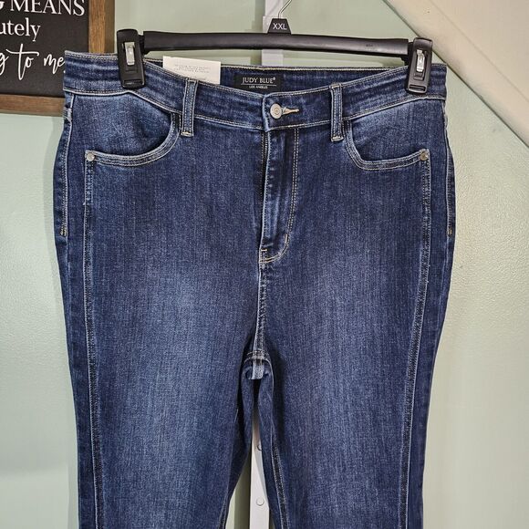 Judy Blue Pinky Swear Flare Trouser Jean With Angled Sides Detail Size 13/31 - Picture 2 of 10